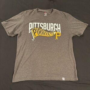 Majestic Gray and Gold Pittsburgh Bridge Tee